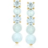 image:imageRossSimons 900 ct tw Milky Aquamarine and 190 ct tw Sky Blue Topaz Drop Earrings in 18kt Gold Over Sterling