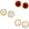 image:imageRossSimons BezelSet Birthstone Earrings in 18kt Gold Over Sterling