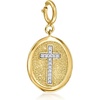 image:imageRossSimons Diamond Cross Charm in 18kt Gold Over Sterling