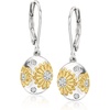 image:imageRossSimons Diamond Sunflower Drop Earrings in Sterling Silver and 18kt Gold Over Sterling