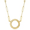 image:imageRossSimons Italian 10kt Yellow Gold CharmCompatible Circle NecklaceNo Gemstone