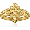 image:imageRossSimons Italian 10kt Yellow Gold Cross RingNo Gemstone