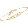 image:imageRossSimons Italian 10kt Yellow Gold CurbLink Centerpiece Braceletno gemstone