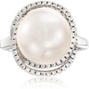 image:imageRossSimons Italian 12mm Cultured Pearl and 70 ct tw CZ Ring in Sterling Silver