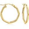 image:imageRossSimons Italian 14kt Yellow Gold Octagonal Hoop Earrings