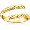 image:imageRossSimons Italian 14kt Yellow Gold Ribbed Bypass RingNo Gemstone