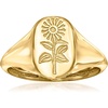 image:imageRossSimons Italian 14kt Yellow Gold Sunflower Signet RingNo Gemstone