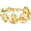 image:imageRossSimons Italian 14kt Yellow GoldPlated Hammered DiscLink Bracelet 7 inches