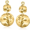 image:imageRossSimons Italian 14kt Yellow GoldPlated Hammered DiscLink Drop Earrings