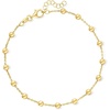 image:imageRossSimons Italian 18kt Gold Over Sterling Bead Station Anklet 9 inches