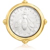 image:imageRossSimons Italian 18kt Gold Over Sterling Genuine 2Lira Bumblebee Coin RingNo Gemstone