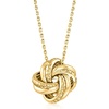 image:imageRossSimons Italian 18kt Gold Over Sterling Love Knot Pendant NecklaceNo Gemstone