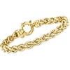 image:imageRossSimons Italian 18kt Gold Over Sterling Round WheatChain Braceletno gemstone