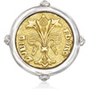 image:imageRossSimons Italian 2Tone Sterling Silver Replica Florin Coin RingNo Gemstone