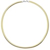 image:imageRossSimons Italian 4mm Silver and 14kt GoldPlated Omega NecklaceNo Gemstone