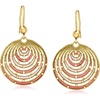 image:imageRossSimons Italian Pink and Red Enamel Milgrain Drop Earrings in 18kt Gold Over Sterling