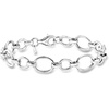image:imageRossSimons Italian Sterling Silver Cable and OvalLink Braceletno gemstone