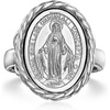 image:imageRossSimons Italian Sterling Silver Miraculous Medal Oval RingNo Gemstone