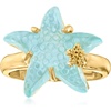 image:imageRossSimons Italian Tagliamonte 16mm Blue Venetian Glass Starfish Ring in 18kt Gold Over SterlingNo Gemstone