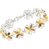image:imageRossSimons Multicolored Amber 4Leaf Clover Bracelet in Sterling SilverAmber