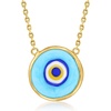 image:imageRossSimons Multicolored Glass Evil Eye Necklace in 18kt Gold Over Sterling 18 inches