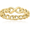 image:imageRossSimons Pure Collection Italian 14kt Yellow Gold Infinity Symbol CurbLink Ring Size 7