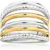image:imageRossSimons Silver and 14kt Yellow GoldPlated MultiRow RingNo Gemstone