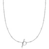 image:imageRossSimons Sterling Silver BeadStation Toggle NecklaceNo Gemstone