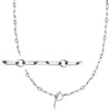 image:imageRossSimons Sterling Silver CharmCompatible Paper Clip Link Toggle NecklaceNo Gemstone