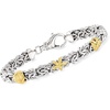 image:imageRossSimons Sterling Silver and 18kt Gold Over Sterling Byzantine Sea Life Station Braceletno gemstone