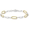 image:imageRossSimons Sterling Silver and 18kt Gold Over Sterling Paper Clip Link Braceletno gemstone