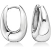 image:imageRossSimons Sterling SilverPlated Oval Hoop Earrings