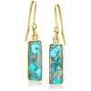 image:imageRossSimons Turquoise Drop Earrings in 18kt Gold Over Sterling
