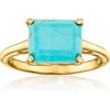 image:imageRossSimons Turquoise EastWest Ring in 18kt Gold Over SterlingCreated Turquoise