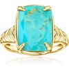 image:imageRossSimons Turquoise Ring With LabGrown Diamonds in 18kt Gold Over SterlingDiamond