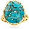 image:imageRossSimons Turquoise Ring in 18kt Gold Over SterlingCreated Turquoise