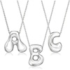 image:imageRossSimons U  Sterling SilverPlated Bubble Letter Initial Necklace 18 inches