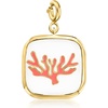 image:imageRossSimons White Agate and Orange Enamel Coral Reef Charm in 18kt Gold Over Sterling