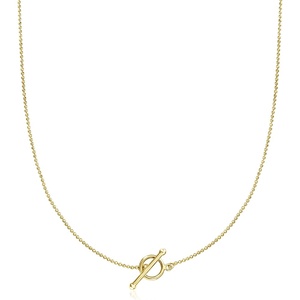 image:imagePure Collection by RossSimons 18kt Gold Over Sterling Beaded Toggle NecklaceNo Gemstone