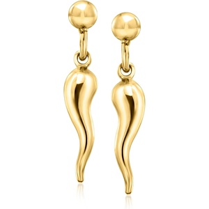 image:imagePure Collection by RossSimons 18kt Gold Over Sterling Italian Horn Drop Earrings