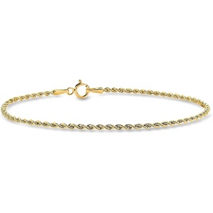 image:imagePure Collection by RossSimons Italian 15mm 10kt Yellow Gold RopeChain Braceletno gemstone