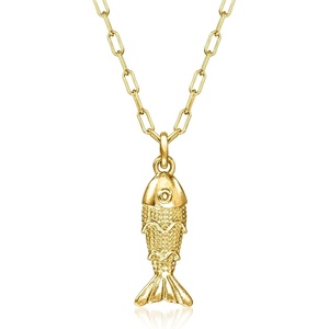 image:imagePure Collection by RossSimons Italian 18kt Gold Over Sterling Fish Necklace 16 inches