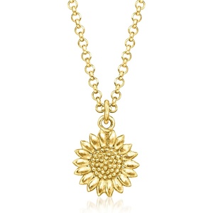 image:imagePure Collection by RossSimons Italian 18kt Gold Over Sterling Sunflower Necklace 16 inches