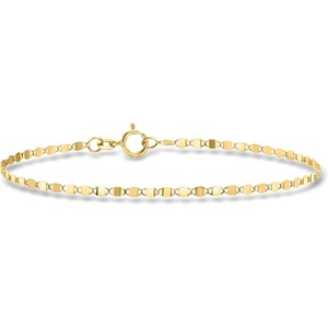 image:imagePure Collection by RossSimons Italian 2mm 10kt Yellow Gold MirrorLink Braceletno gemstone