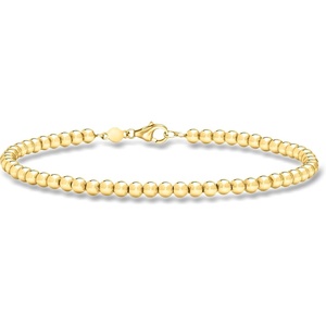 image:imagePure Collection by RossSimons Italian 3mm 14kt Yellow Gold Bead Braceletno gemstone