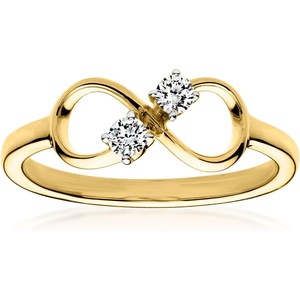 image:imageRossSimons 015 ct tw LabGrown Diamond Infinity Ring in 18kt Gold Over SterlingDiamond