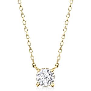 image:imageRossSimons 050 Carat LabGrown Diamond Solitaire Necklace in 18kt Gold Over SterlingDiamond