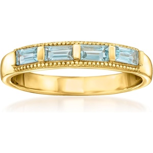 image:imageRossSimons 050 ct tw Sky Blue Topaz Ring in 18kt Gold Over SterlingTopaz