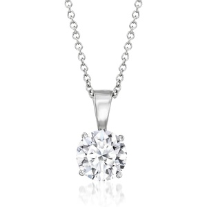 image:imageRossSimons 100 Carat LabGrown Diamond Solitaire Necklace in 14kt White GoldDiamond