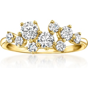 image:imageRossSimons 100 ct tw LabGrown Diamond Cluster Ring in 14kt Yellow GoldDiamond